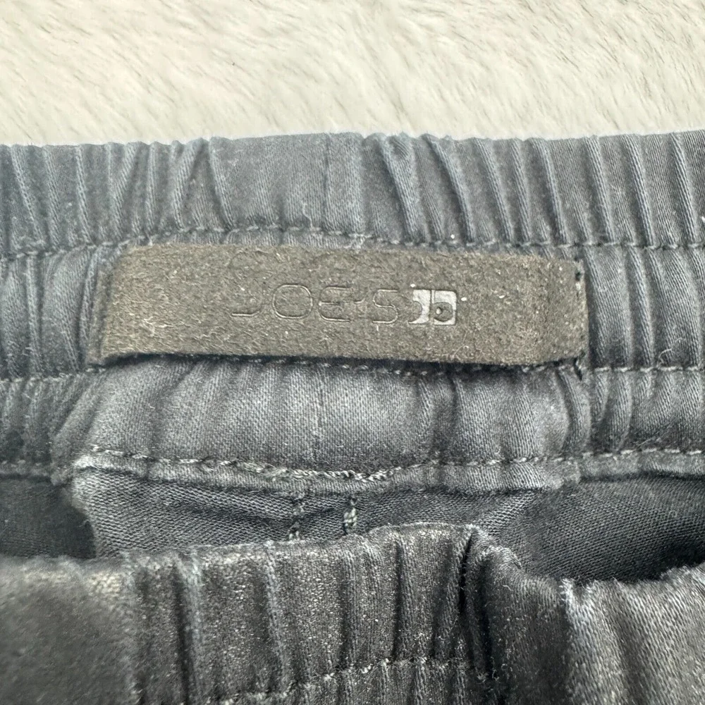 Joe's Jeans Sienna Coated Joggers Womens Small Black High Rise Stretch Tapered - Picture 3 of 9